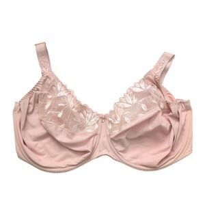 PRIMADONNA Pink Floral Lace Full Cup Full Coverage Support Bra 40K Feminine